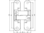 Cerniera Invisibile Istar 3 Regolazioni Reversibile AN160 mm.110x24x21h varie finiture | Anselmi - immagine 3